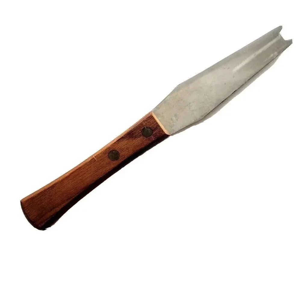 Cheese Knife Wood Handle Stainless Charcuterie Vintage Mid Century Modern 7 1/2"